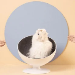 Decor Haustierzubehör|Haustierbetten-Rotierende Katzenhängematte – Interaktives Loungebett für Haustiere