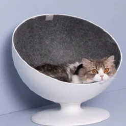 Decor Haustierzubehör|Haustierbetten-Rotierende Katzenhängematte – Interaktives Loungebett für Haustiere