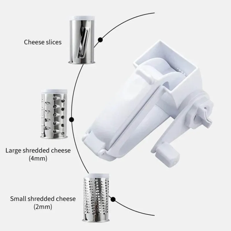 Tom Küche & Esszimmer-Rotierende Käsereibe aus Edelstahl – Küchenutensil