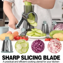 Tom Küche & Esszimmer-Rotierende Käsereibe aus Edelstahl – Küchenutensil