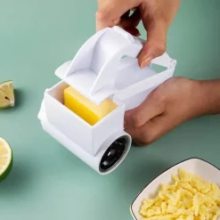 Tom Küche & Esszimmer-Rotierende Käsereibe aus Edelstahl – Handgehaltene Mehrzweckmühle