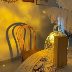 Bright Accents Beleuchtung-Rotierende Wasserwellen-Nachtlampe – Beruhigendes LED-Stimmungslicht