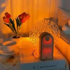 Bright Accents Beleuchtung-Rotierende Wasserwellen-Nachtlampe – Beruhigendes LED-Stimmungslicht