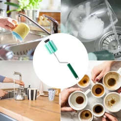 The Cozy Mug Küche & Esszimmer-Rotierender Flaschenglasreiniger mit langem Griff