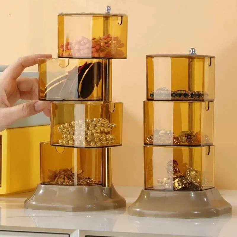 The Blissful Bath Badezimmer-Rotierender Make-up-Organizer – Stilvolle Aufbewahrungsbox für Kosmetik