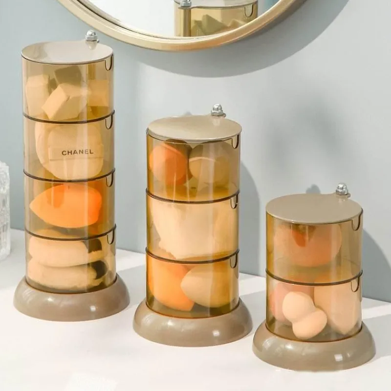 The Blissful Bath Badezimmer-Rotierender Make-up-Organizer – Stilvolle Aufbewahrungsbox für Kosmetik