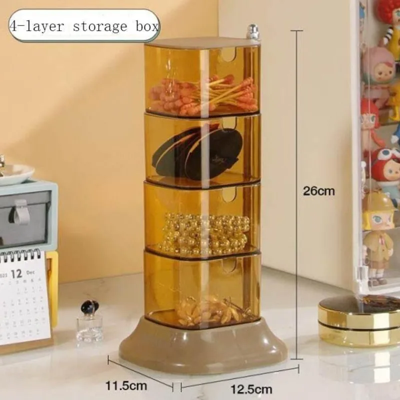 The Blissful Bath Badezimmer-Rotierender Make-up-Organizer – Stilvolle Aufbewahrungsbox für Kosmetik