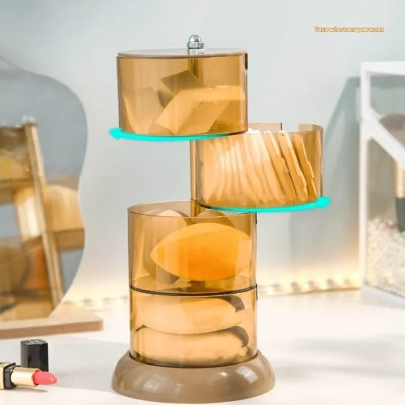 The Blissful Bath Badezimmer-Rotierender Make-up-Organizer – Stilvolle Aufbewahrungsbox für Kosmetik