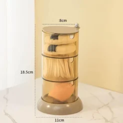 The Blissful Bath Badezimmer-Rotierender Make-up-Organizer – Stilvolle Aufbewahrungsbox für Kosmetik