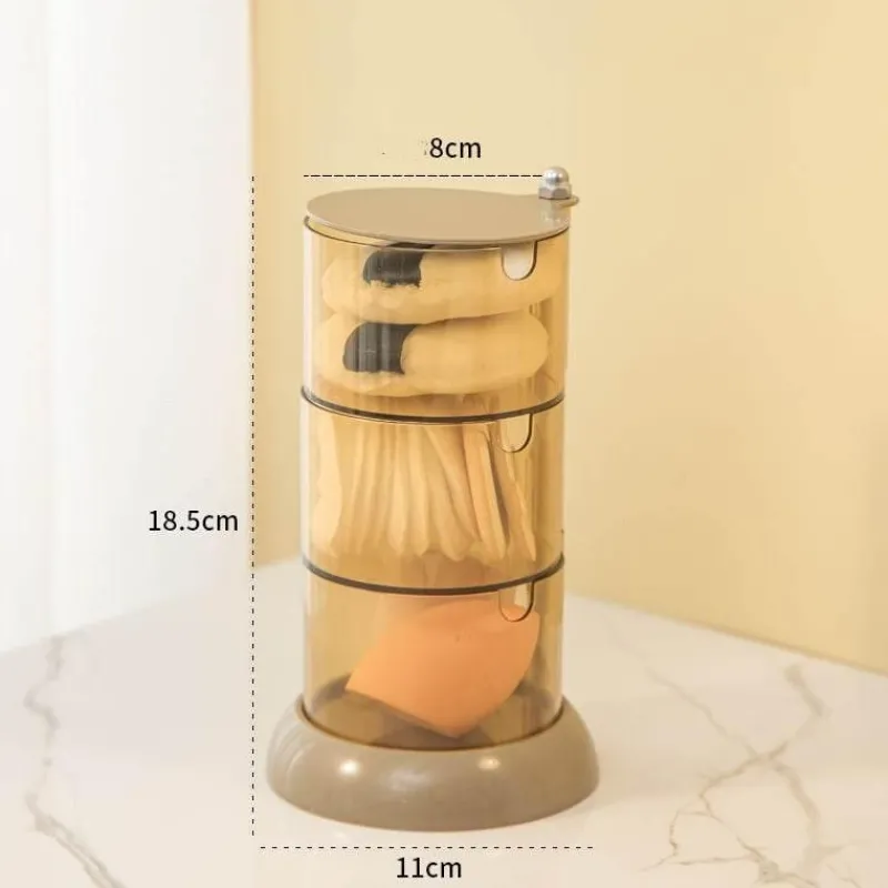 The Blissful Bath Badezimmer-Rotierender Make-up-Organizer – Stilvolle Aufbewahrungsbox für Kosmetik