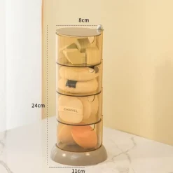 The Blissful Bath Badezimmer-Rotierender Make-up-Organizer – Stilvolle Aufbewahrungsbox für Kosmetik