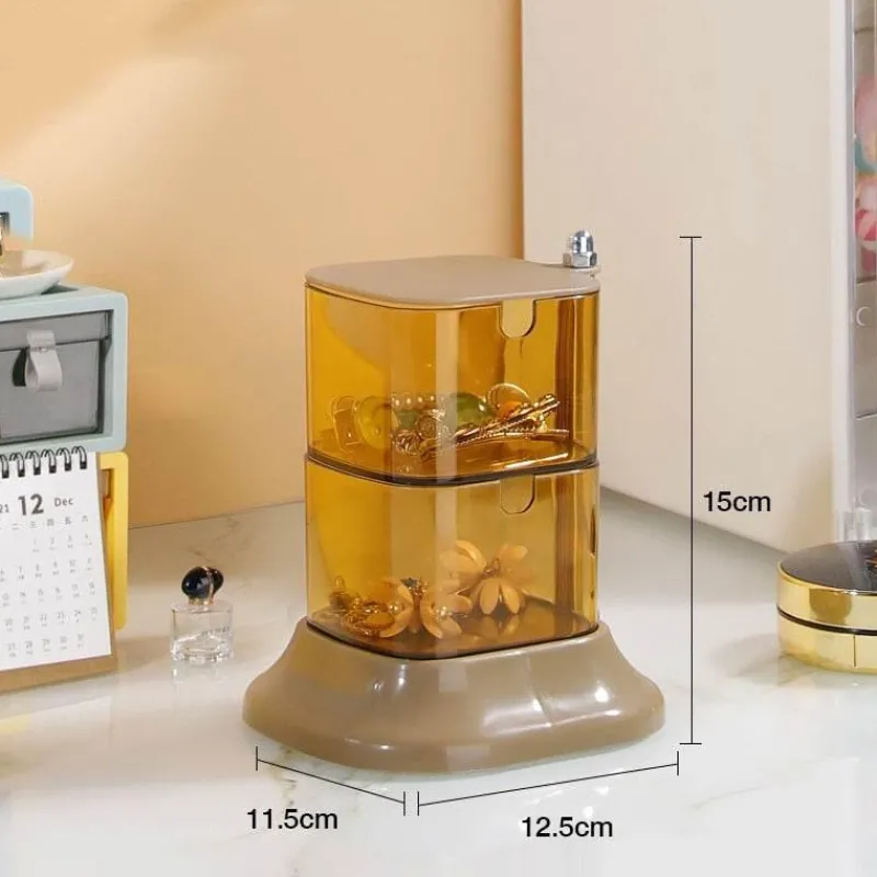 The Blissful Bath Badezimmer-Rotierender Make-up-Organizer – Stilvolle Aufbewahrungsbox für Kosmetik