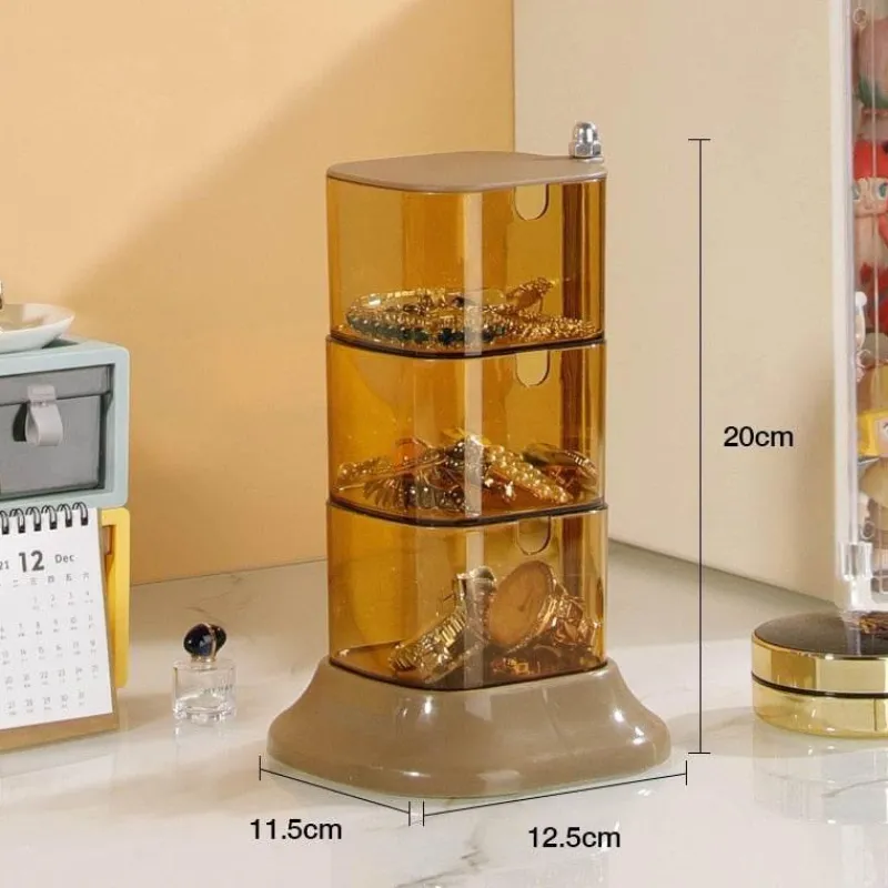 The Blissful Bath Badezimmer-Rotierender Make-up-Organizer – Stilvolle Aufbewahrungsbox für Kosmetik
