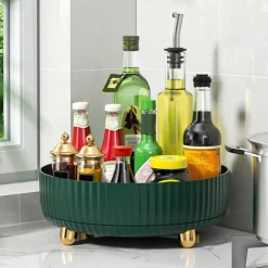 The Decor Haven Küche & Esszimmer-Rotierendes Gewürzregal – 360-Grad-Küchen-Organizer