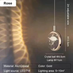 Ember u0026 Ivy Beleuchtung-Rotierendes Kristall-LED-Stimmungslicht – Romantisches Wohndekor