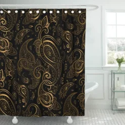 Aqua Essence Badezimmer-Royal Paisley Shower Curtain - Elegant Bathroom Decor
