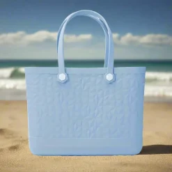 BagAura Taschen & Geldbörsen-Rubber Beach Tote Bag – Extra große Strandtasche aus Silikon für Damen