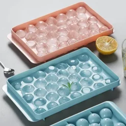 Tom Küche & Esszimmer-Runde Eiswürfelform mit Deckel – Kreativer Eisbereiter und Küchenhelfer
