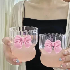 Plates u0026 More Küche & Esszimmer-Runde Teetasse aus Glas mit Fliege – Stilvoller Zitronenwasserbecher