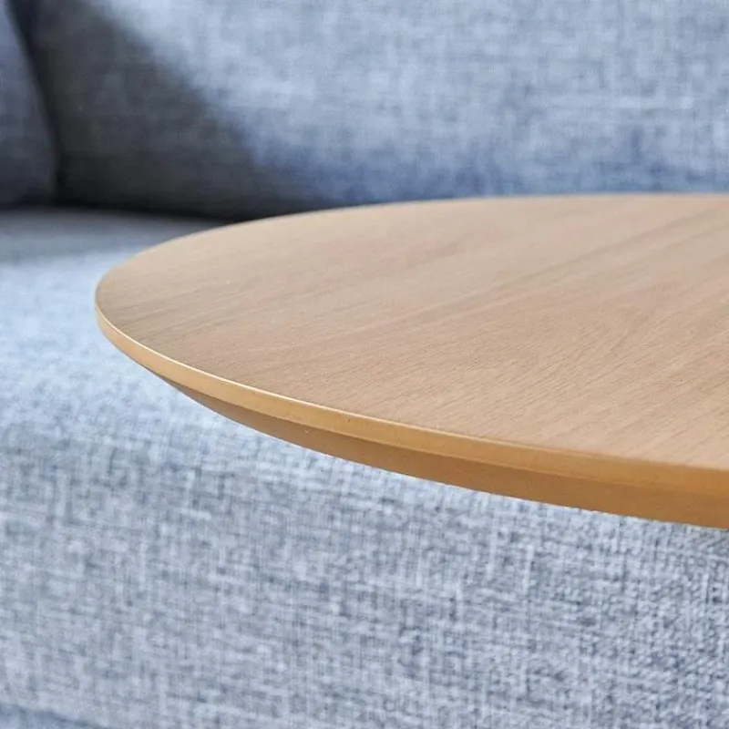 Cozy Living Möbel-Runder Beistelltisch aus Holz – Elegantes Sofa-Dekor