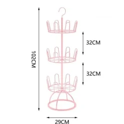 Tranquil Waters Badezimmer-Rundes Schuhregal – platzsparender Organizer