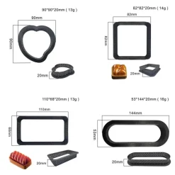 Tom Küche & Esszimmer-Rundes Tortenring-Set für französisches Gebäck, Desserts – Backformen