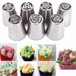 Tom Küche & Esszimmer-Russisches Tüllenset zum Dekorieren von Kuchen – Sahnespritztüllen für Desserts