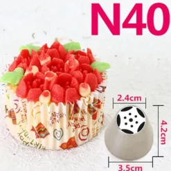 Tom Küche & Esszimmer-Russisches Tüllenset zum Dekorieren von Kuchen – Sahnespritztüllen für Desserts