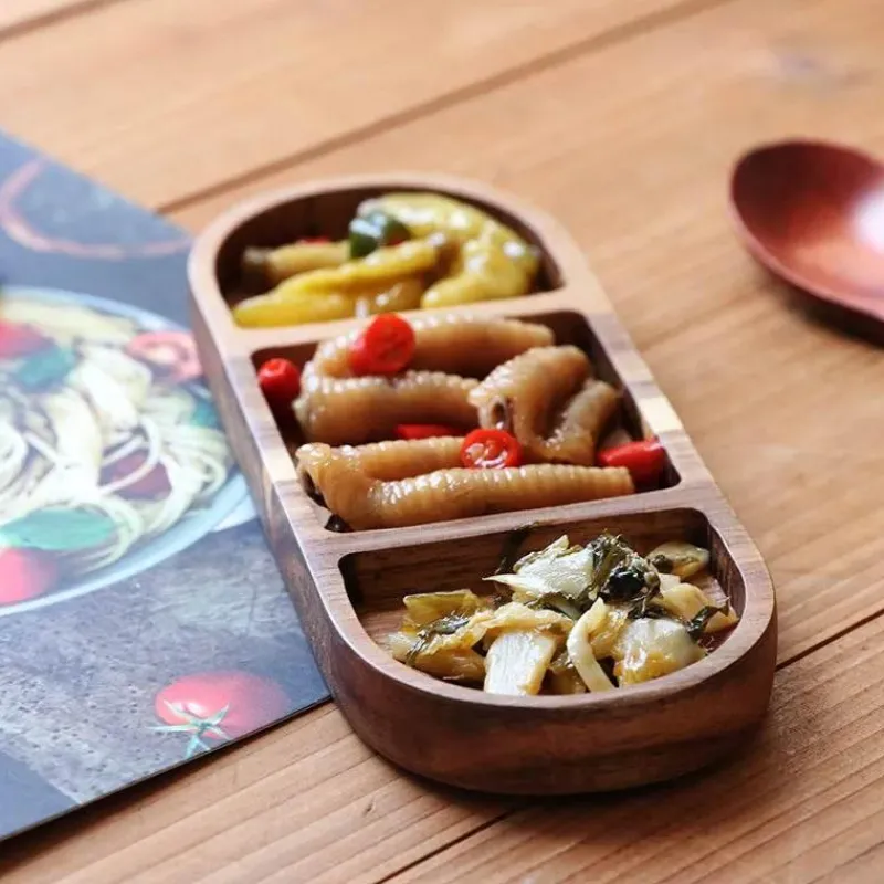 Tom Küche & Esszimmer-Rustikale Dipschale aus Holz – Vintage Küchengeschirr-Accessoire