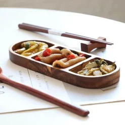 Tom Küche & Esszimmer-Rustikale Dipschale aus Holz – Vintage Küchengeschirr-Accessoire