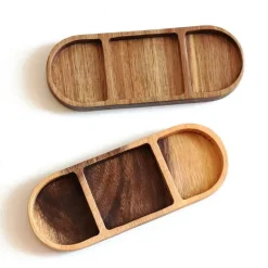 Tom Küche & Esszimmer-Rustikale Dipschale aus Holz – Vintage Küchengeschirr-Accessoire