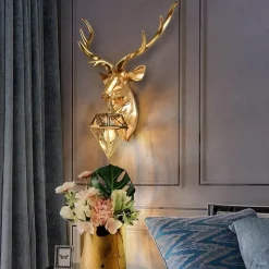 Glow Haven Beleuchtung-Rustikale Geweih-Wandlampe – gemütliche Deko-Beleuchtung