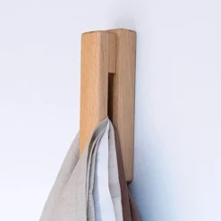 Tranquil Waters Badezimmer-Rustikale Handtuchhaken aus Holz – Badezimmer-Organizer-Ständer