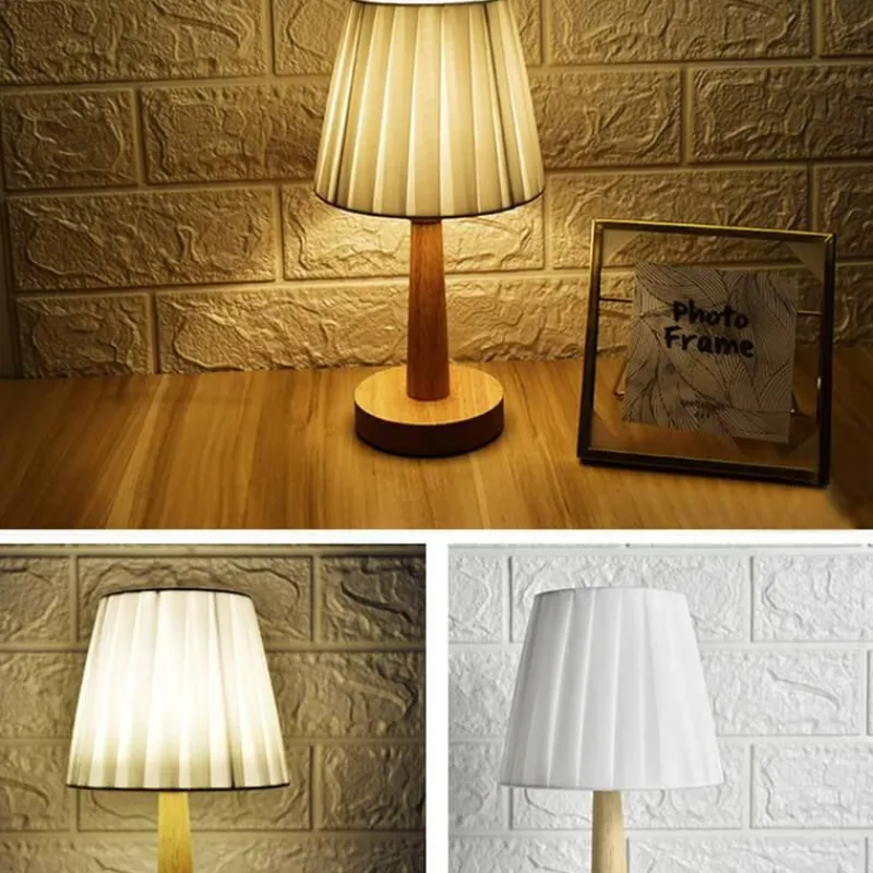 Bright Accents Beleuchtung-Rustikale Tischlampe aus Holz – einfache Beleuchtung aus Rohholz