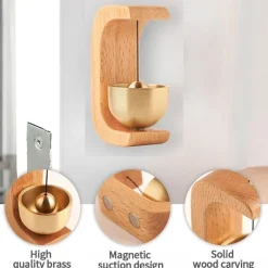 Willow u0026 Whim Gadgets Für Zuhause-Rustikale Türklingel aus Holz – Waldlied, Heimdekoration