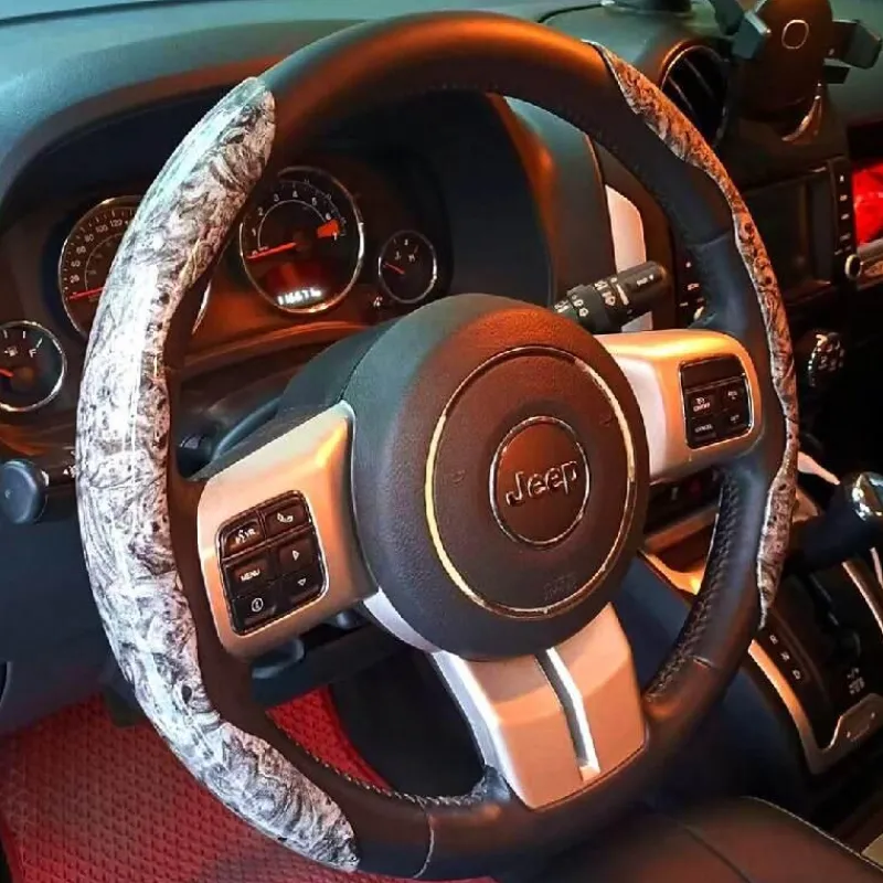 Wild u0026 Free Gear Autozubehör|Automobilindustrie-Rutschfeste Auto-Radabdeckung mit Holzmaserung – stilvoller Lenkradschutz