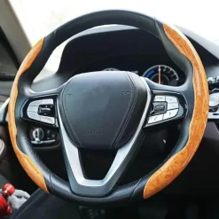Wild u0026 Free Gear Autozubehör|Automobilindustrie-Rutschfeste Auto-Radabdeckung mit Holzmaserung – stilvoller Lenkradschutz