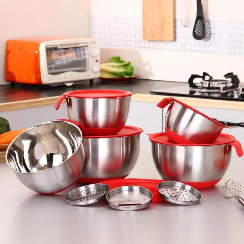 The Culinary Kit Küche & Esszimmer-Rutschfeste Multifunktions-Reibe-Rührschüsseln