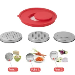 The Culinary Kit Küche & Esszimmer-Rutschfeste Multifunktions-Reibe-Rührschüsseln