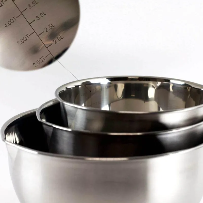 The Culinary Kit Küche & Esszimmer-Rutschfeste Multifunktions-Reibe-Rührschüsseln