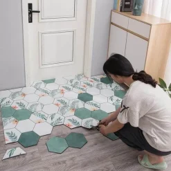 Floor u0026 Flair Boden & Teppiche-Rutschfeste nordische Sechseck-Fußmatte – staubdichte Eingangsmatte