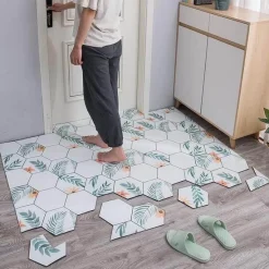 Floor u0026 Flair Boden & Teppiche-Rutschfeste nordische Sechseck-Fußmatte – staubdichte Eingangsmatte