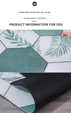 Floor u0026 Flair Boden & Teppiche-Rutschfeste nordische Sechseck-Fußmatte – staubdichte Eingangsmatte