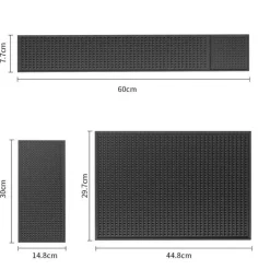 Tom Küche & Esszimmer-Rutschfeste PVC-Kaffeebarmatte – hitzebeständig und mit Drainage-Design