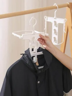 Tranquil Waters Badezimmer-Rutschfester, faltbarer Pullover-Kleiderbügel – platzsparender Kleider-Organizer