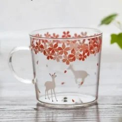 Plates u0026 More Küche & Esszimmer-Sakura Glas Kaffeetasse Katze Hirsch Kaninchen Teetasse Maid Trinkgeschirr