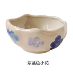 Plates u0026 More Küche & Esszimmer-Salatschüssel-Set aus Keramik – 135 oz, schönes Unterglasur-Design