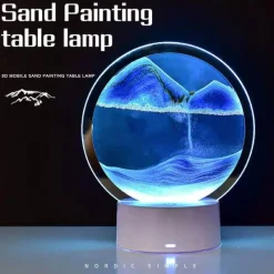 Bright Accents Beleuchtung-Sandmalerei-Tischlampe – Künstlerische dekorative Beleuchtung
