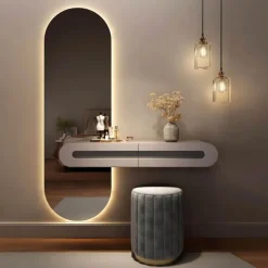 The Lounge Loft Möbel-Sante Frisiertisch mit Spiegel – Stilvoller Schminktisch für elegantes Wohndekor