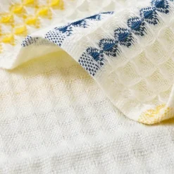 Wrap u0026 Relax Bettzeug-Saugfähiges Badetuch aus weicher Baumwolle mit Wabenstreifen – 70 x 140 cm